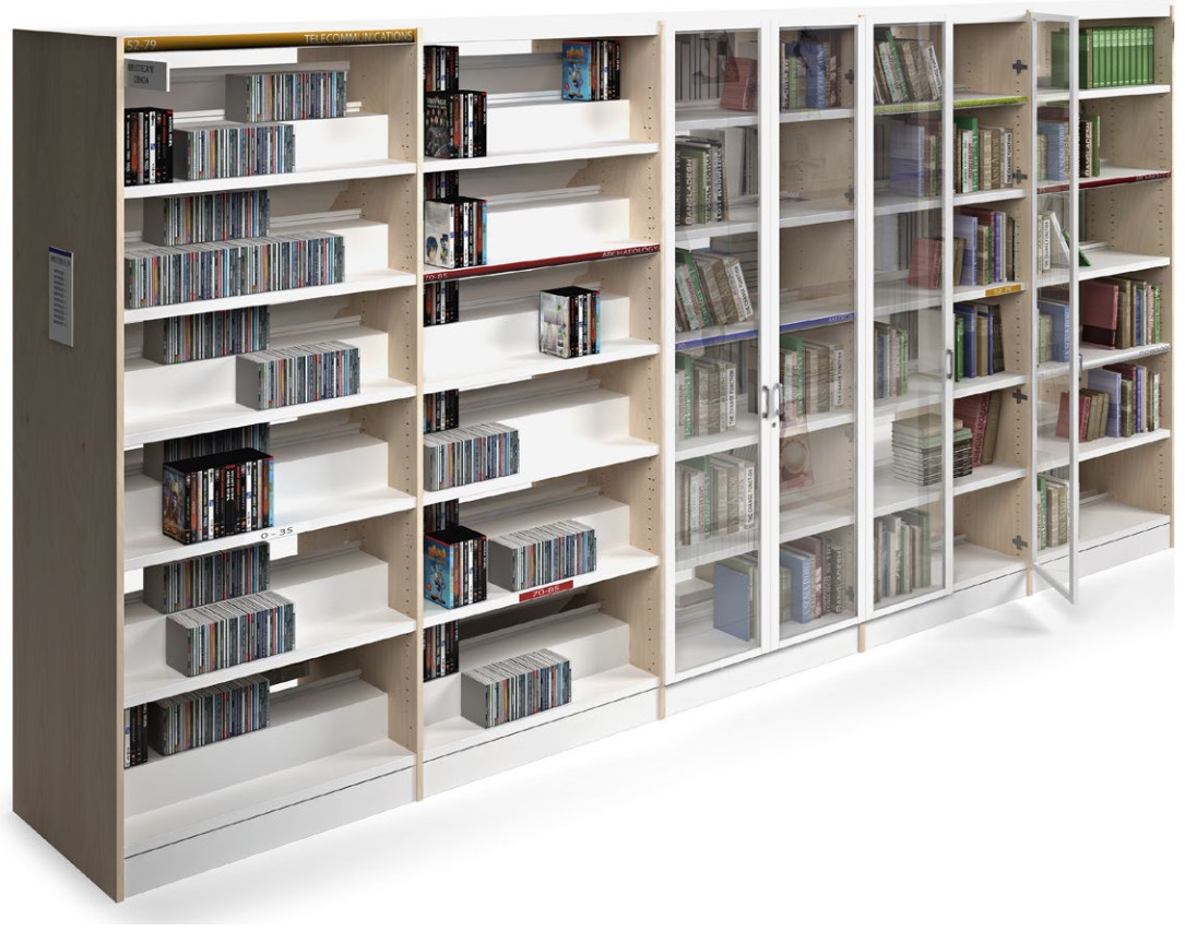 Class 20 Customizable Modular Flexible High Storage Bookcase, Single Access