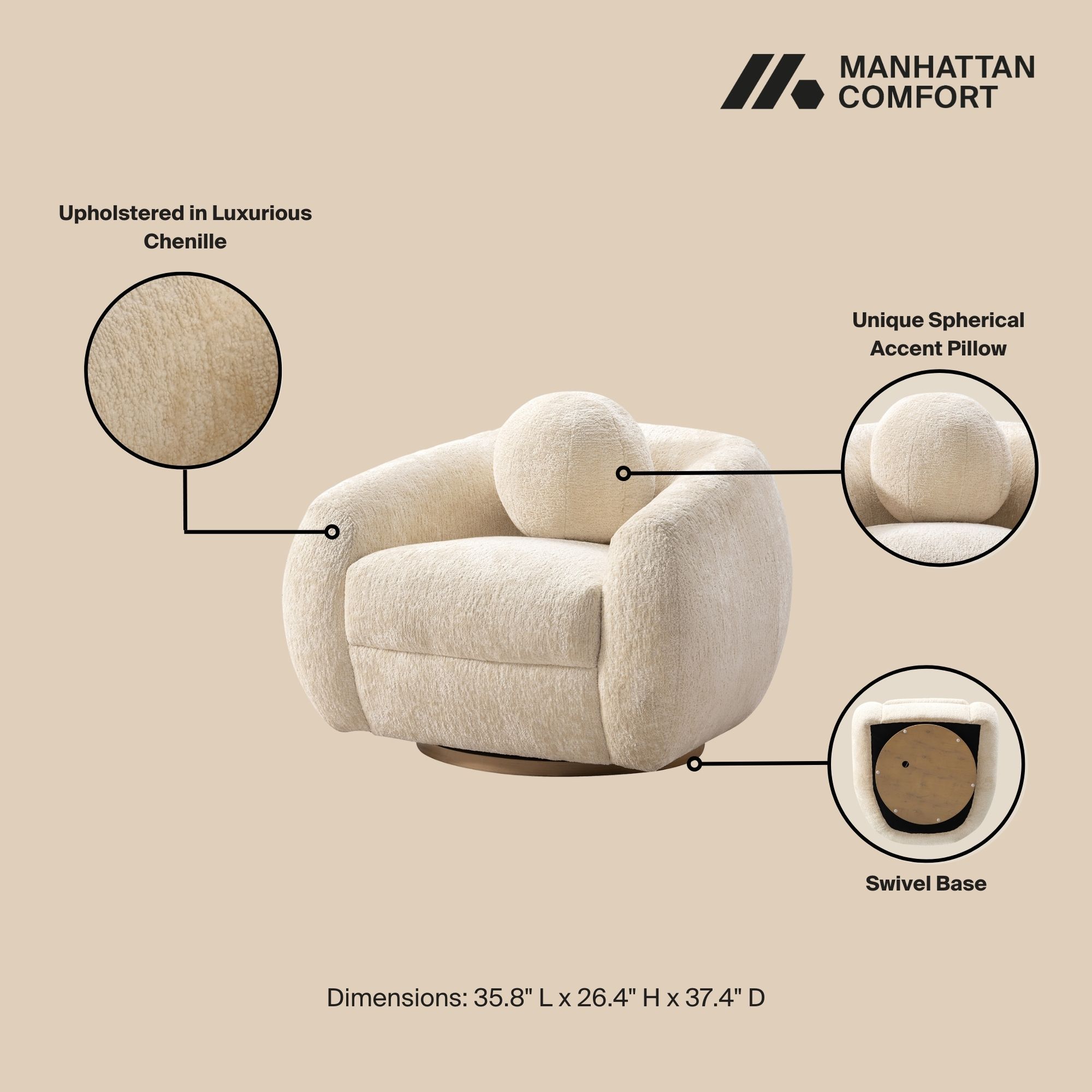 Tribeca Chenille Accent Armchair
