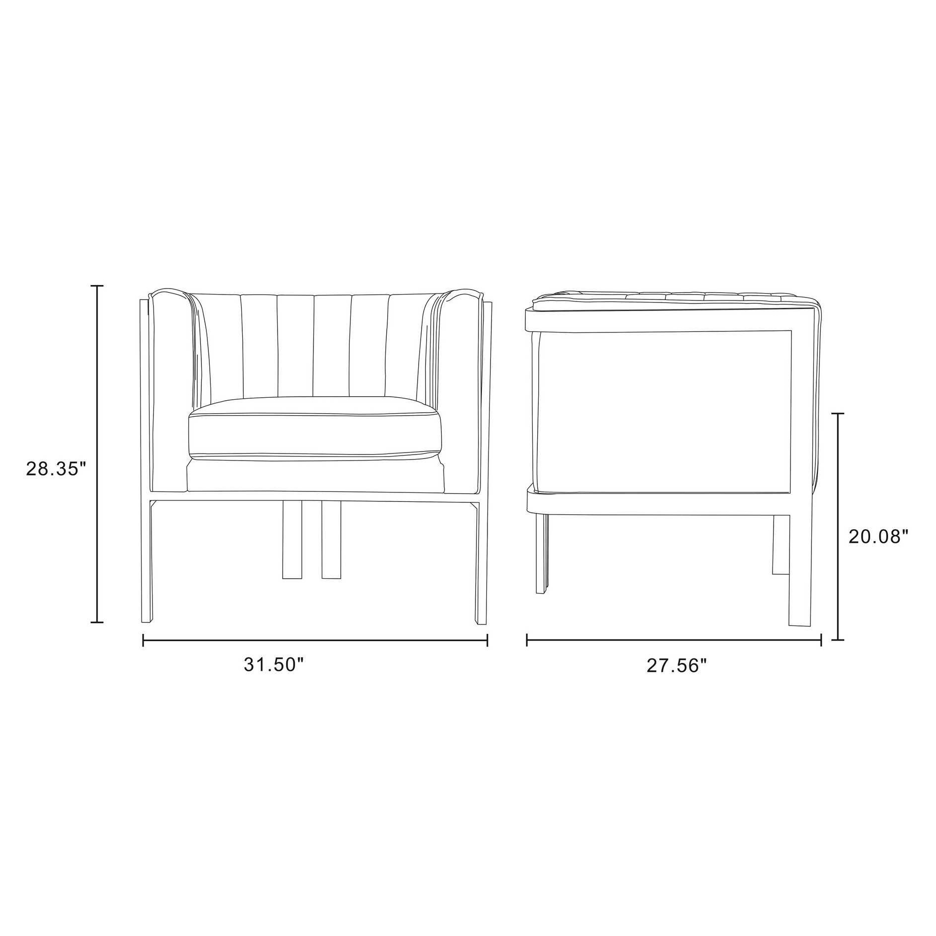 Paramount Velvet Accent Armchair