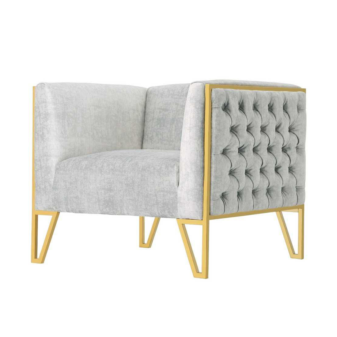 Vector Velvet Accent Armchair