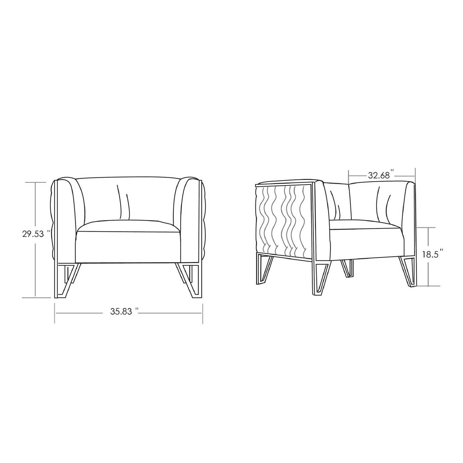 Vector Velvet Accent Armchair