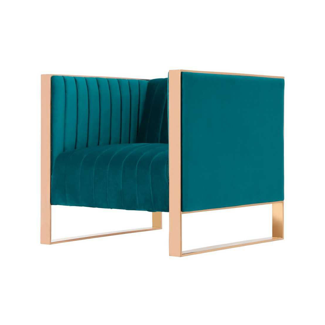 Trillium Velvet Accent Armchair