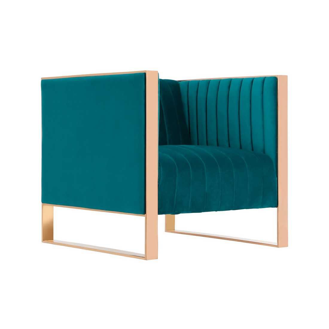 Trillium Velvet Accent Armchair