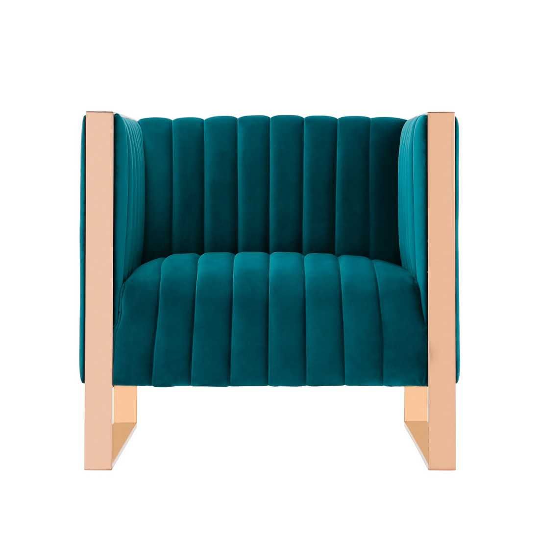 Trillium Velvet Accent Armchair