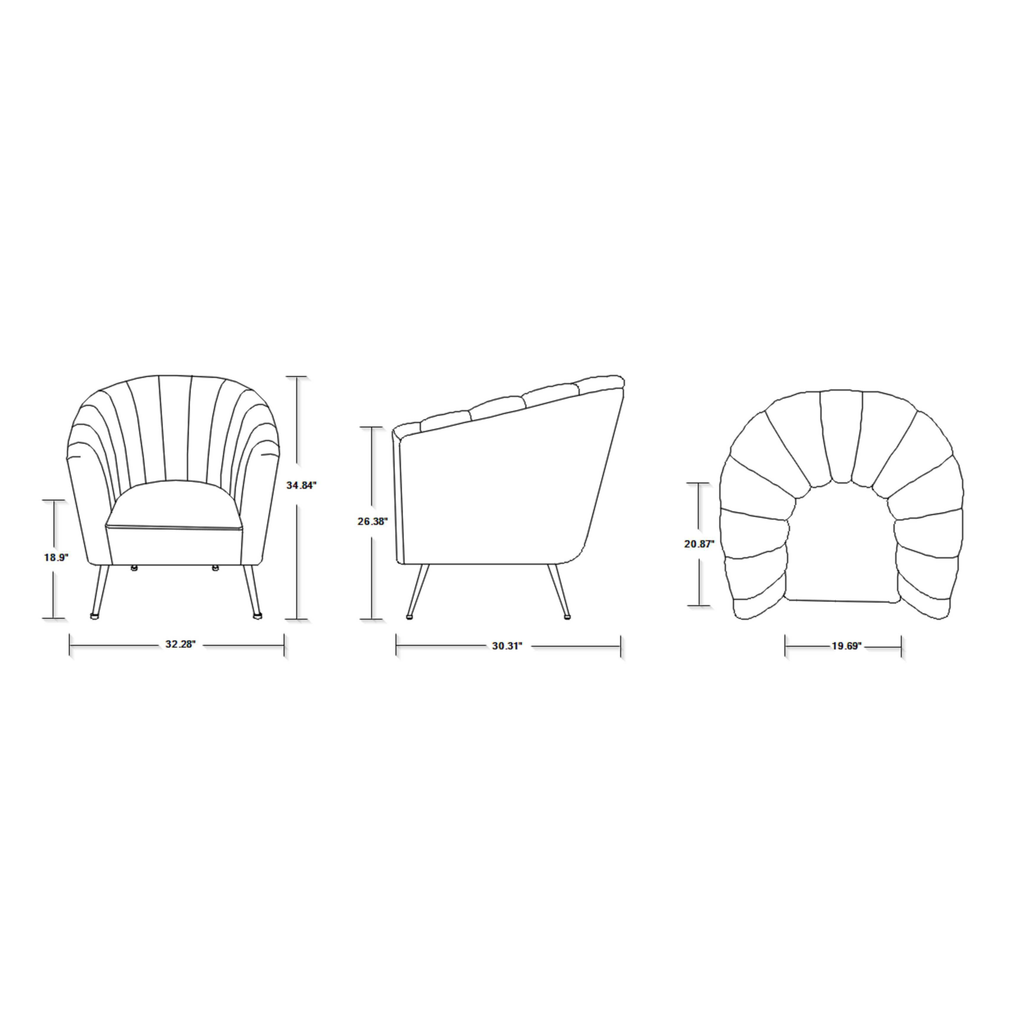 Rosemont Velvet Accent Armchair
