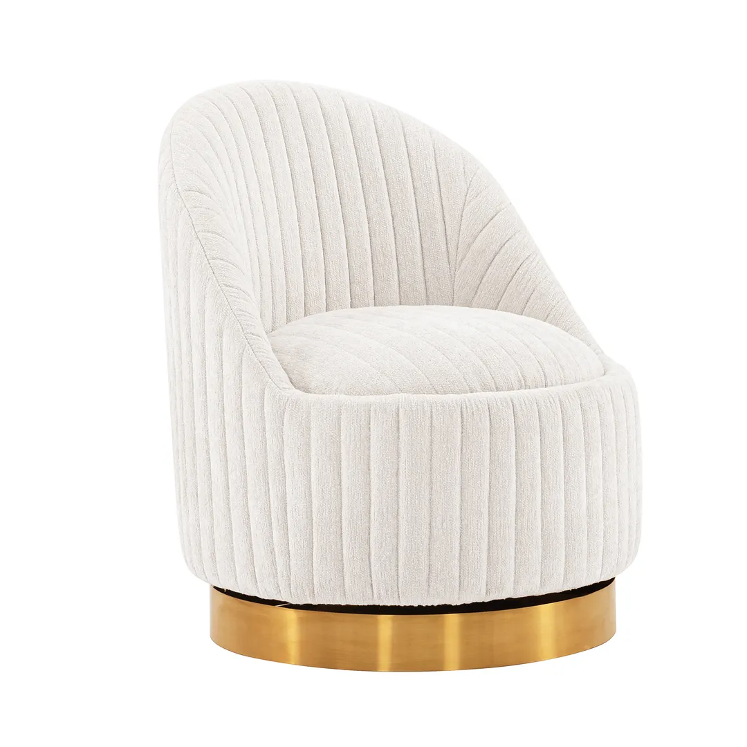 Leela Swivel Chenille Accent Chair 