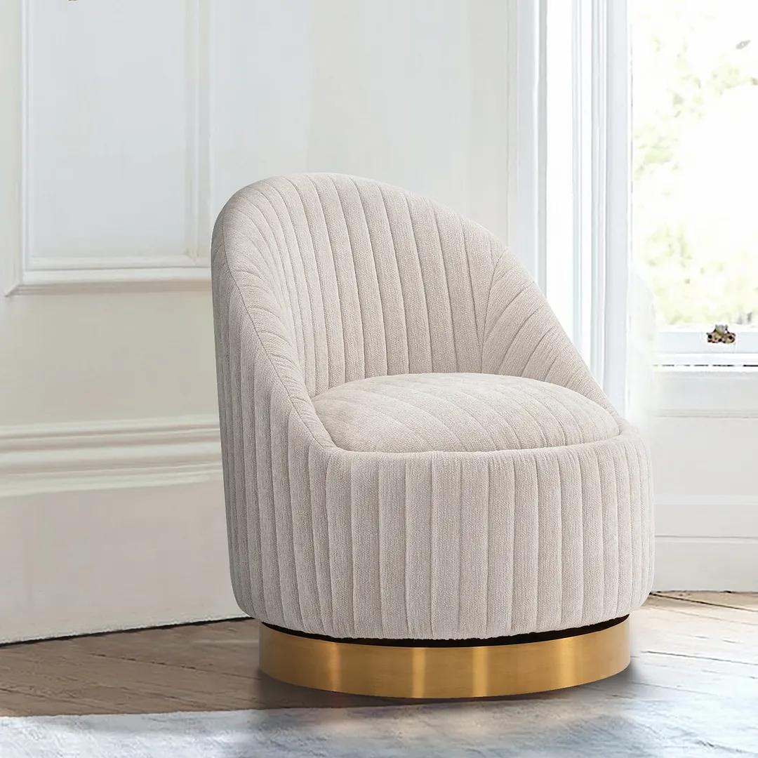 Leela Swivel Chenille Accent Chair 