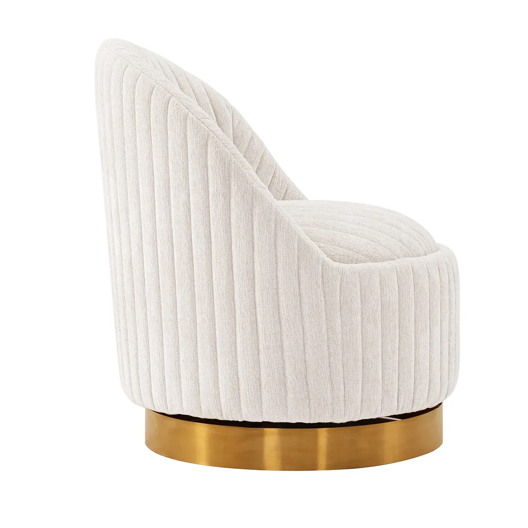 Leela Swivel Chenille Accent Chair 