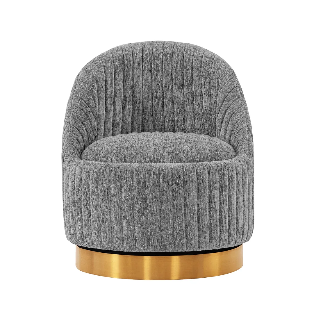 Leela Swivel Chenille Accent Chair 