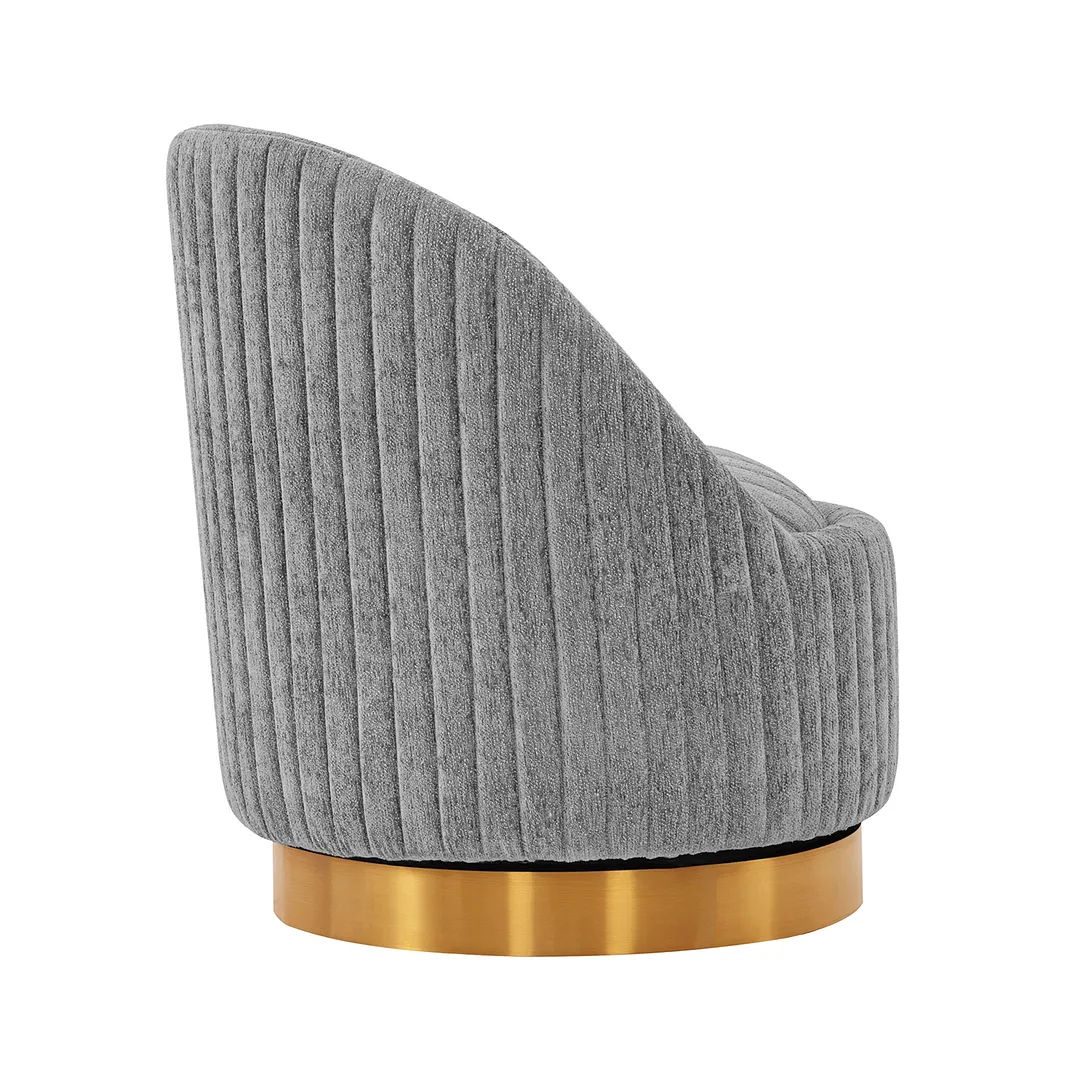 Leela Swivel Chenille Accent Chair 