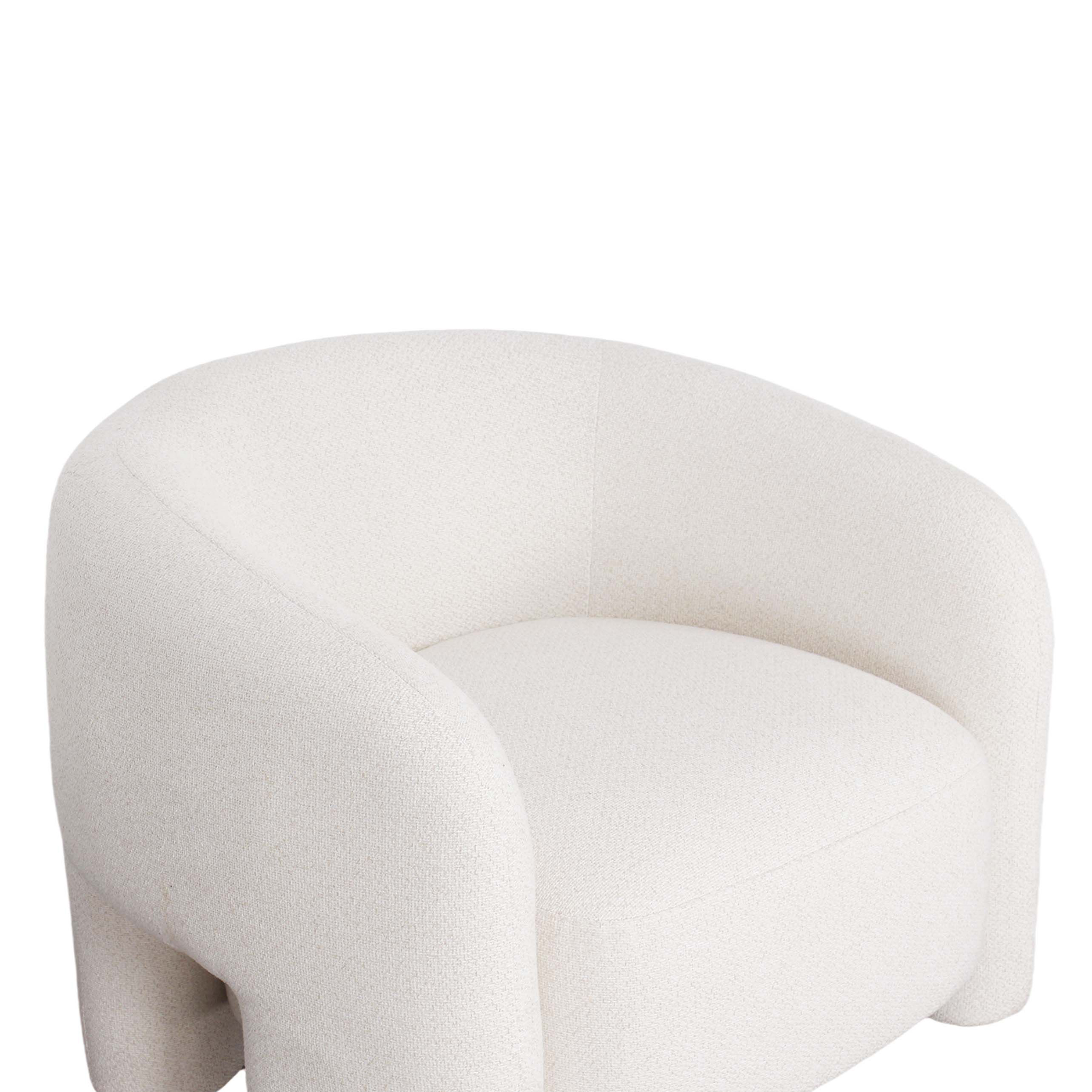 Sylvia Tweed Accent Armchair w/Accent Pillow