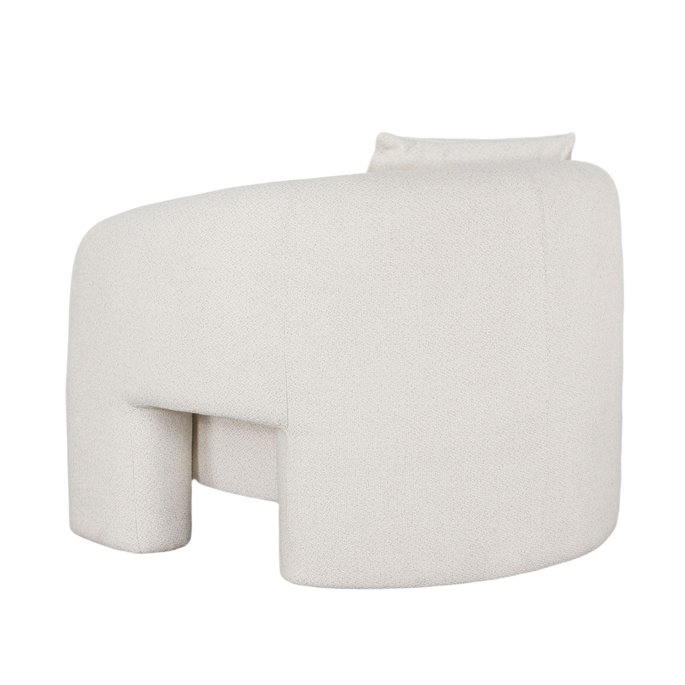 Sylvia Tweed Accent Armchair w/Accent Pillow