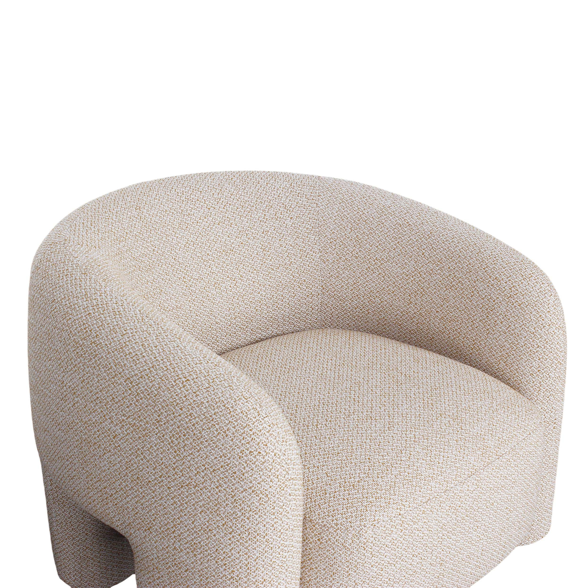 Sylvia Tweed Accent Armchair w/Accent Pillow