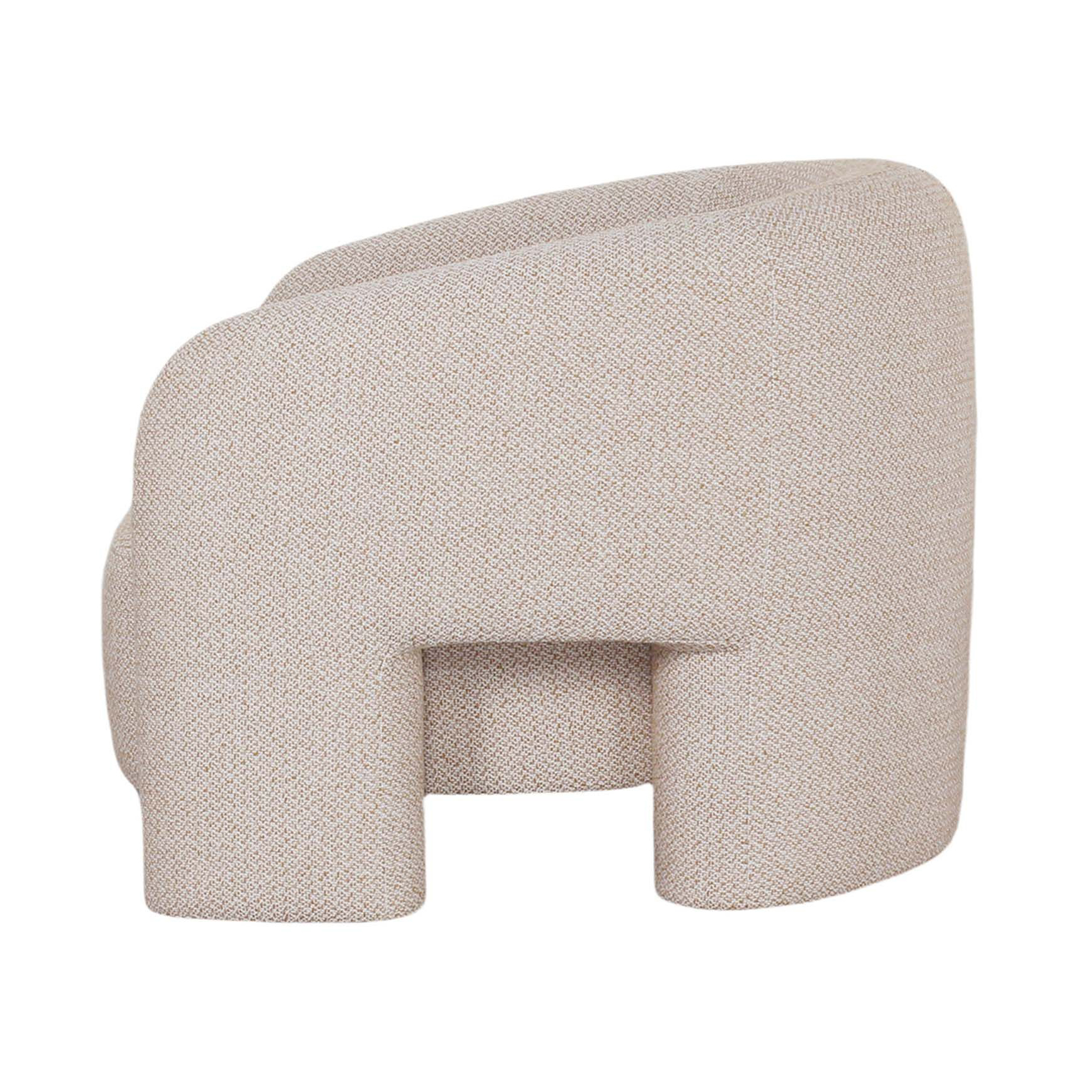 Sylvia Tweed Accent Armchair w/Accent Pillow