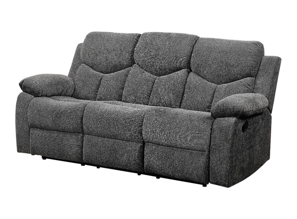 Kalen Gray Chenille 82" Reclining Sofa