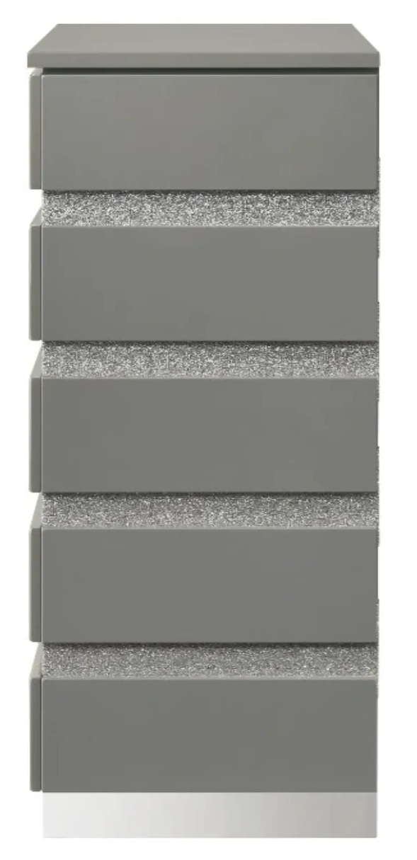 SM Paradox Gloss Laminate Chest w/5 Drawers