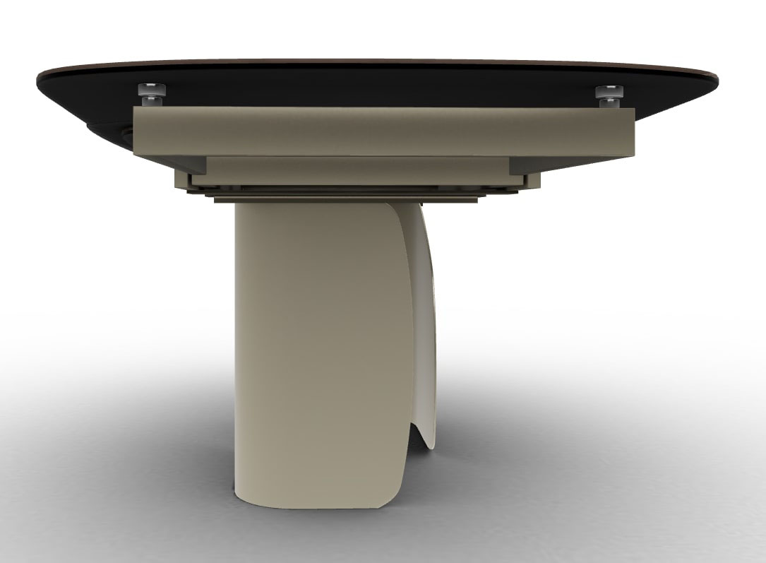 Twins Metal/Ceramic Rectangular Extendable Dining Table w/Rounded Corners