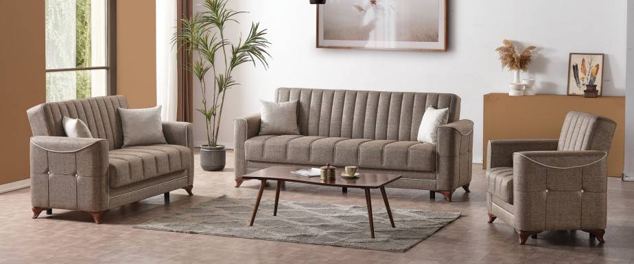 Ace Polyester Convertible Storage Loveseat