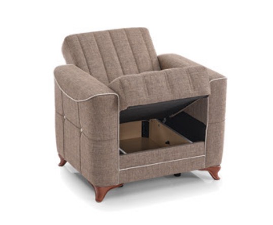 Ace Polyester Convertible Storage Living Room Set
