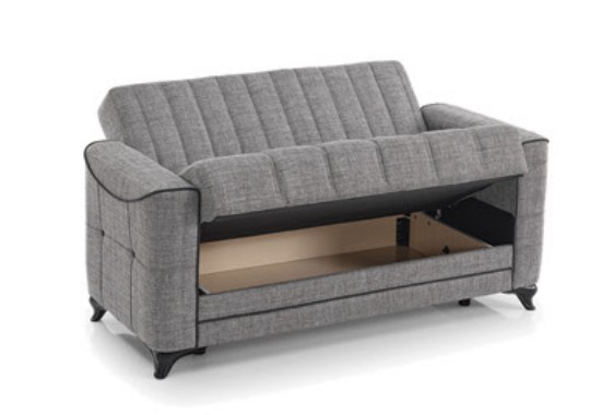 Ace Polyester Convertible Storage Loveseat