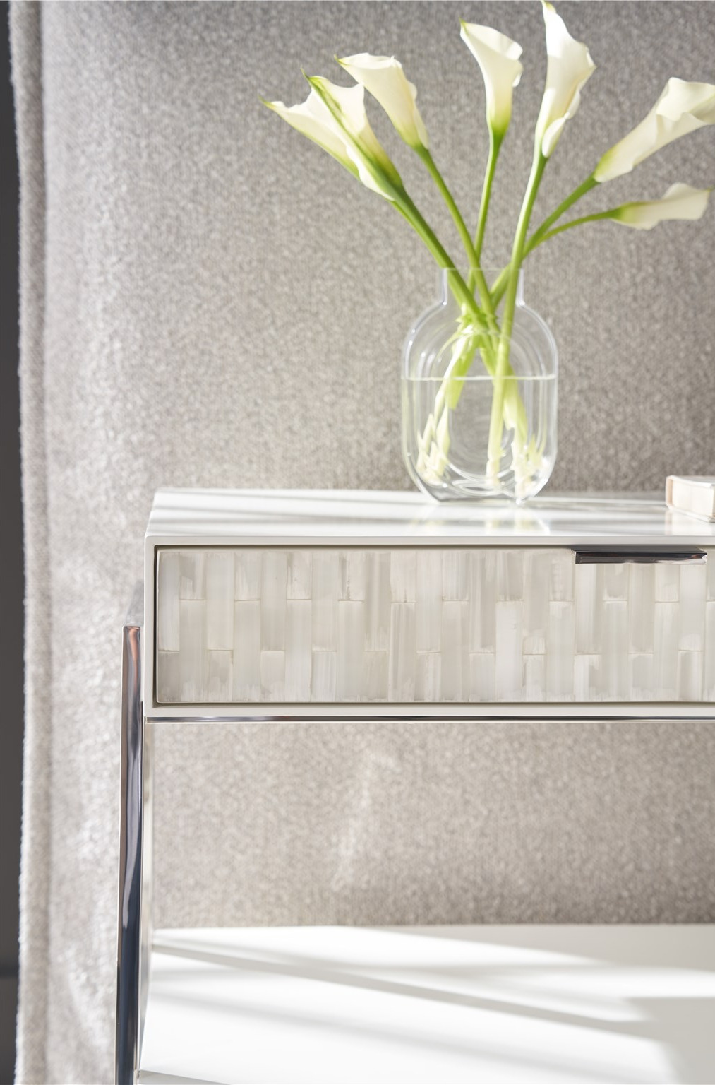 Ingrid Wood/Metal Nightstand w/2 Drawers