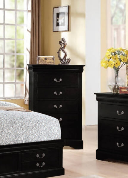 Louis Philippe III Chest, Black by ACME