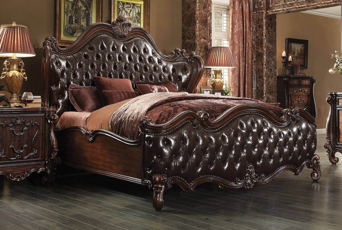 Versailles 2 Queen Size Bed, Cherry by Acme Furniture