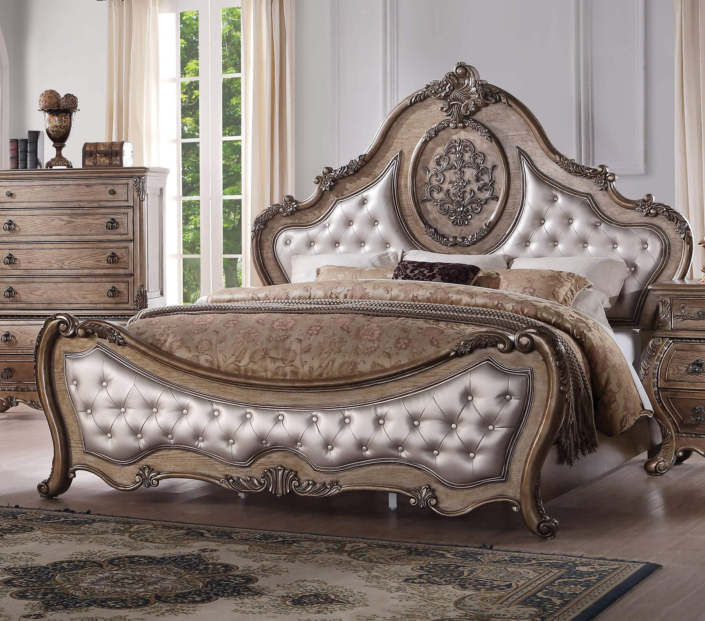 Ragenardus PU Tufted Panel California King Size Bed