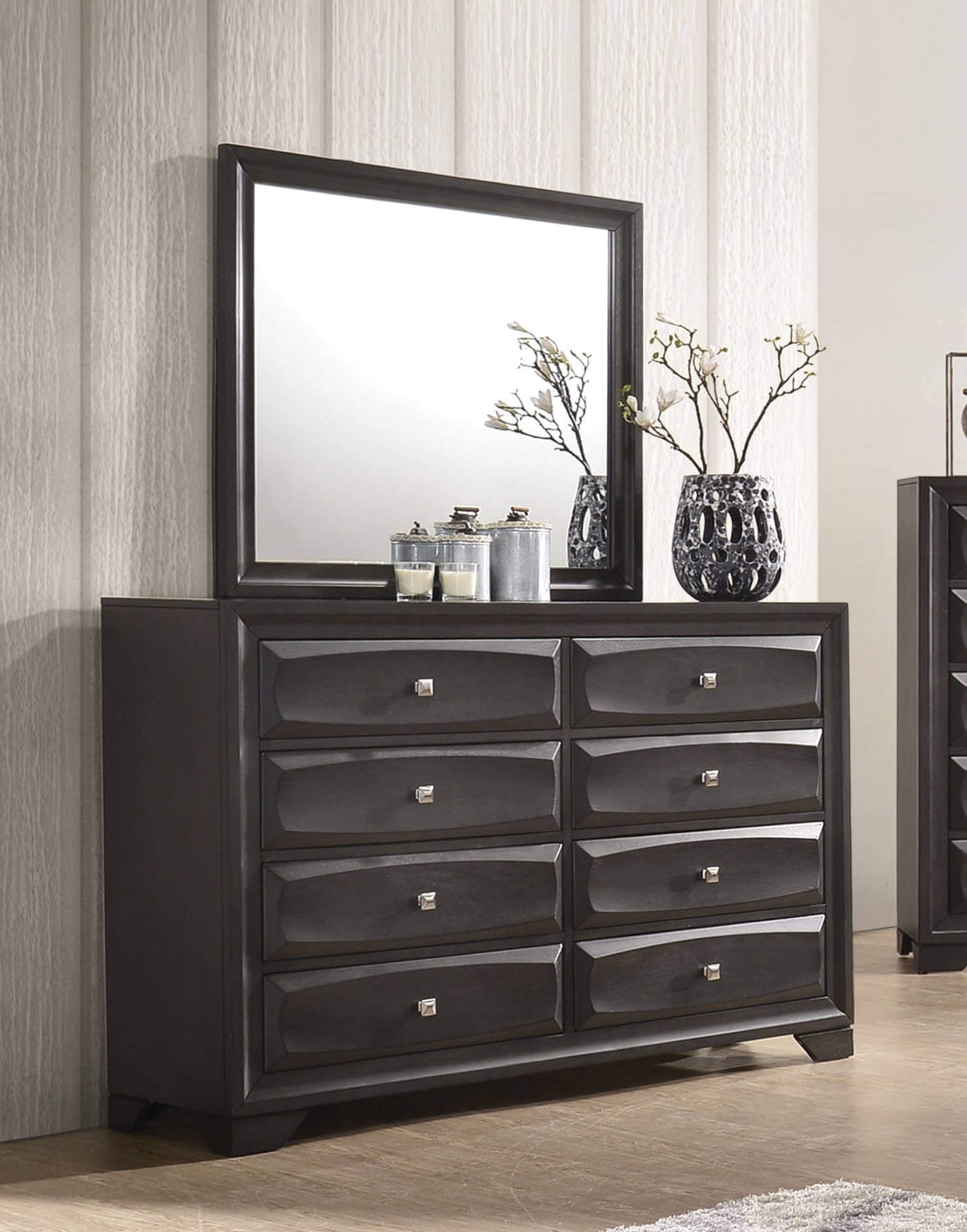 Soteris Fabric Storage Platform Bedroom Set