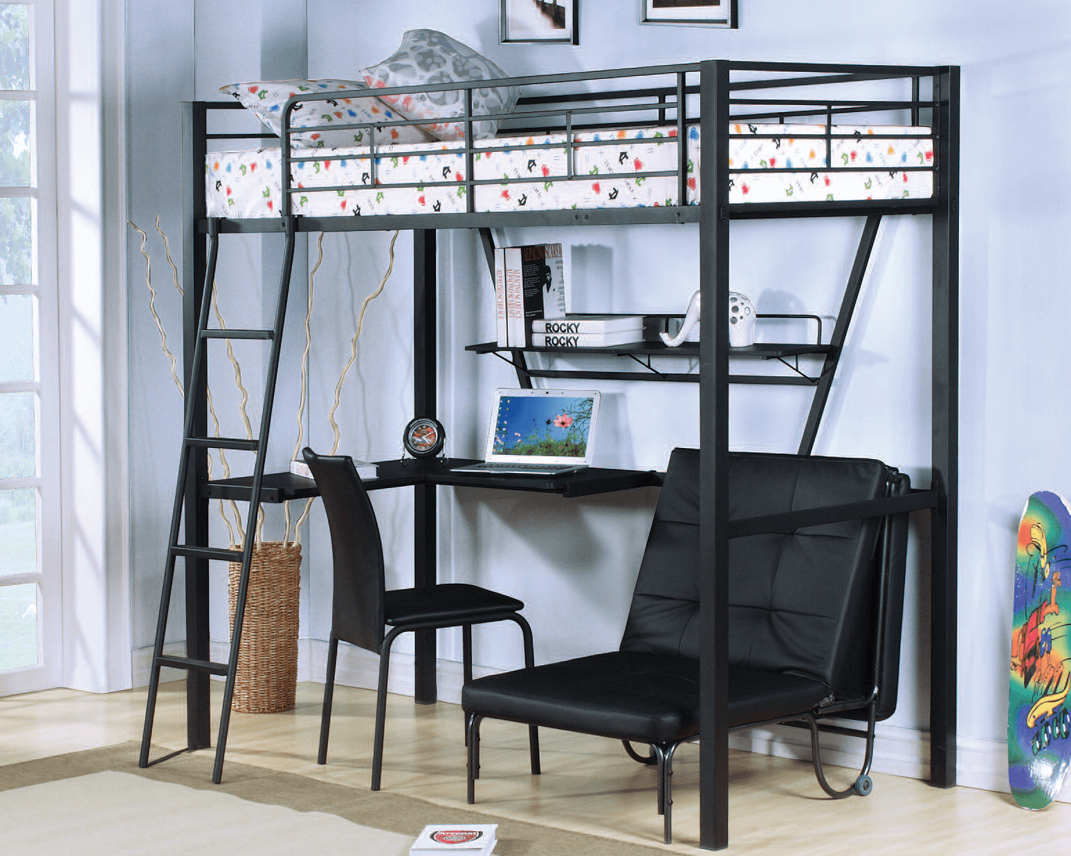 Senon Twin Size Loft Bed - Thumbnail 5