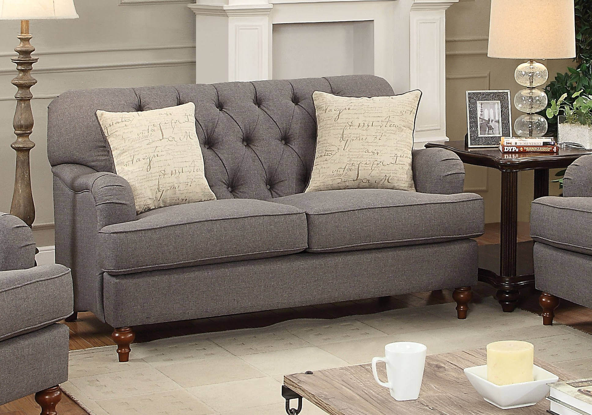 Alianza Loveseat, Dark Grey by ACME