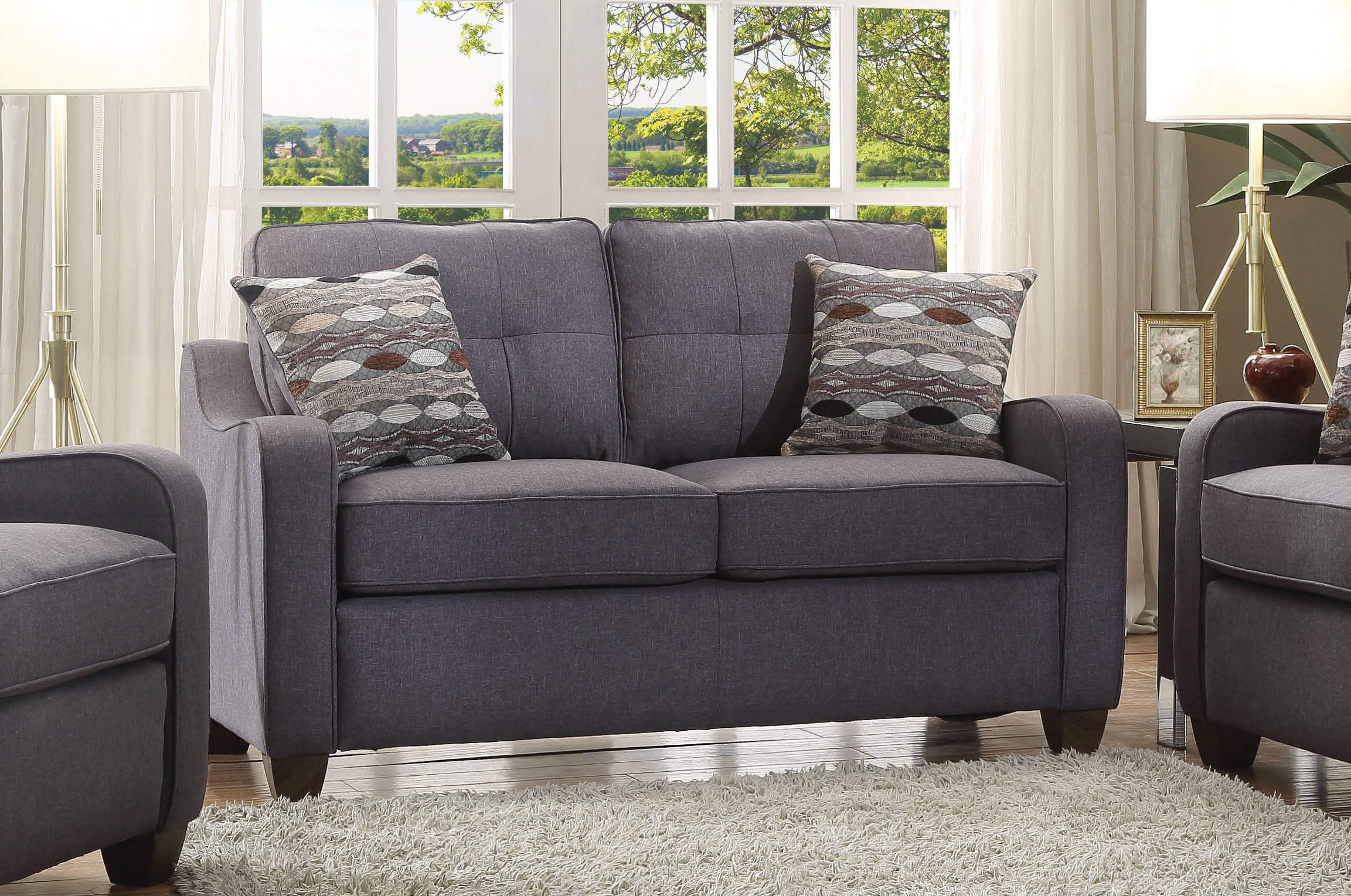 Cleavon II Loveseat, Grey by ACME