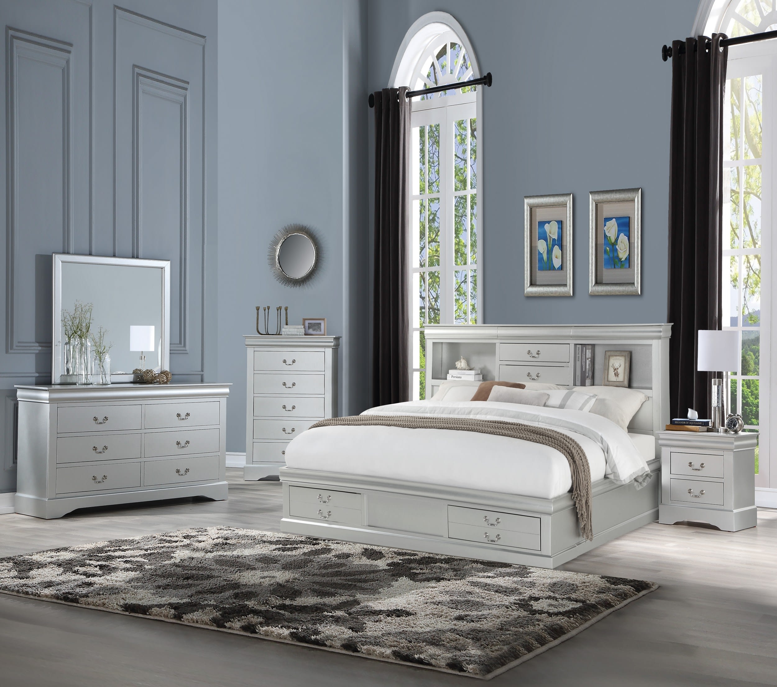 Louis Philippe III Storage Bedroom Set