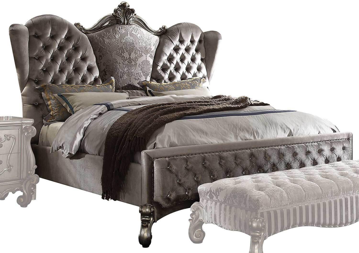 Acme Versailles 2pc Upholstered Bedroom 