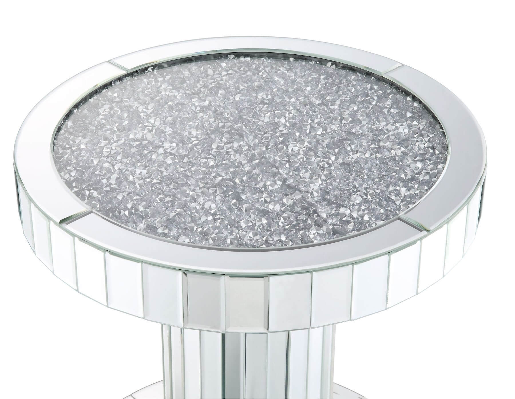 Ornat 80302 Mirrored/Faux Diamonds End Table
