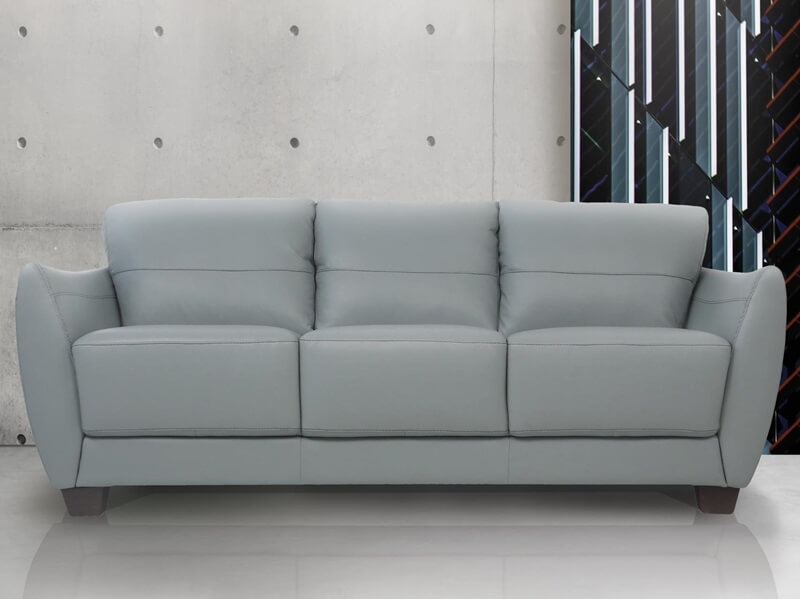 Valeria Loveseat Leather Sofa - Hush Grey