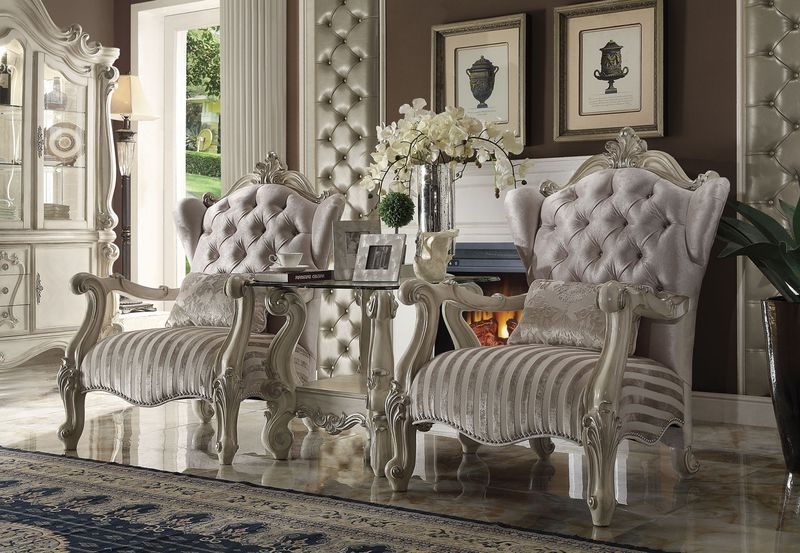 Versailles Oval Velvet Living Room Set