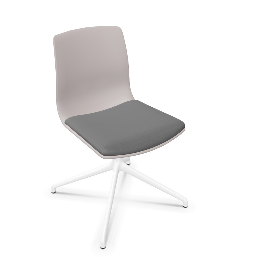 Noom 50 Polypropylene Swivel Chair w/Metal Spoke Legs