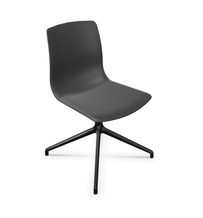 Noom 50 Polypropylene Swivel Chair w/Metal Spoke Legs