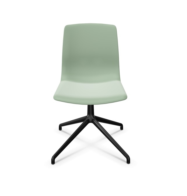 Noom 50 Polypropylene Swivel Chair w/Metal Spoke Legs