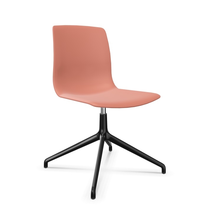 Noom 50 Polypropylene Swivel Chair w/Metal Spoke Legs