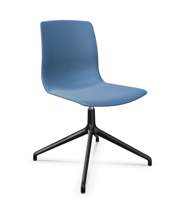 Noom 50 Polypropylene Swivel Chair w/Metal Spoke Legs