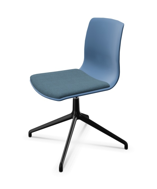 Noom 50 Polypropylene Swivel Chair w/Metal Spoke Legs