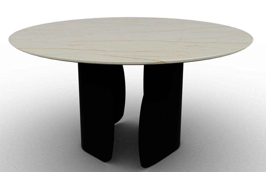Twins Metal/Ceramic Round Dining Table