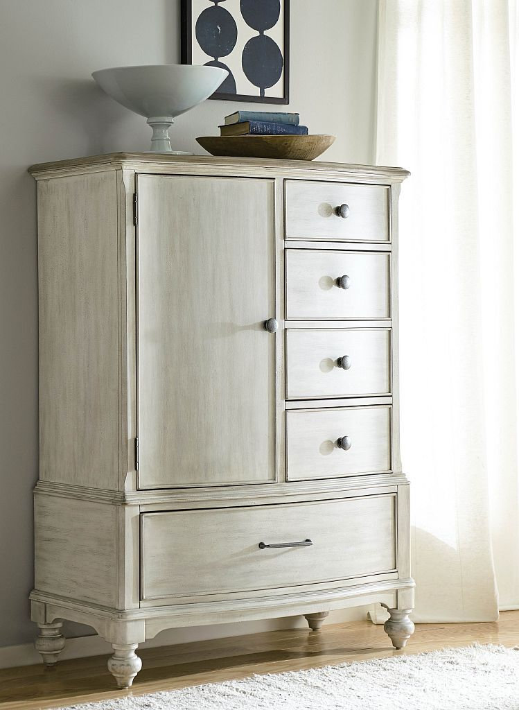 Litchfield Calvin Wood Chest w/Door & 5 Drawers