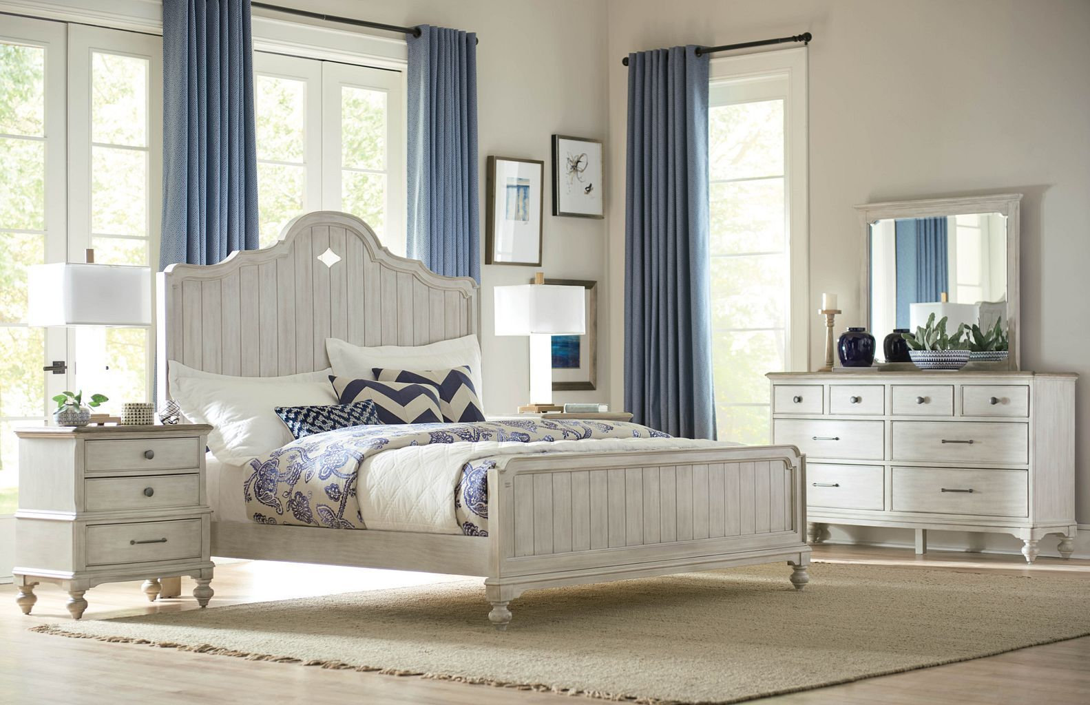 Litchfield Weymouth Wood Double Dresser w/8 Drawers