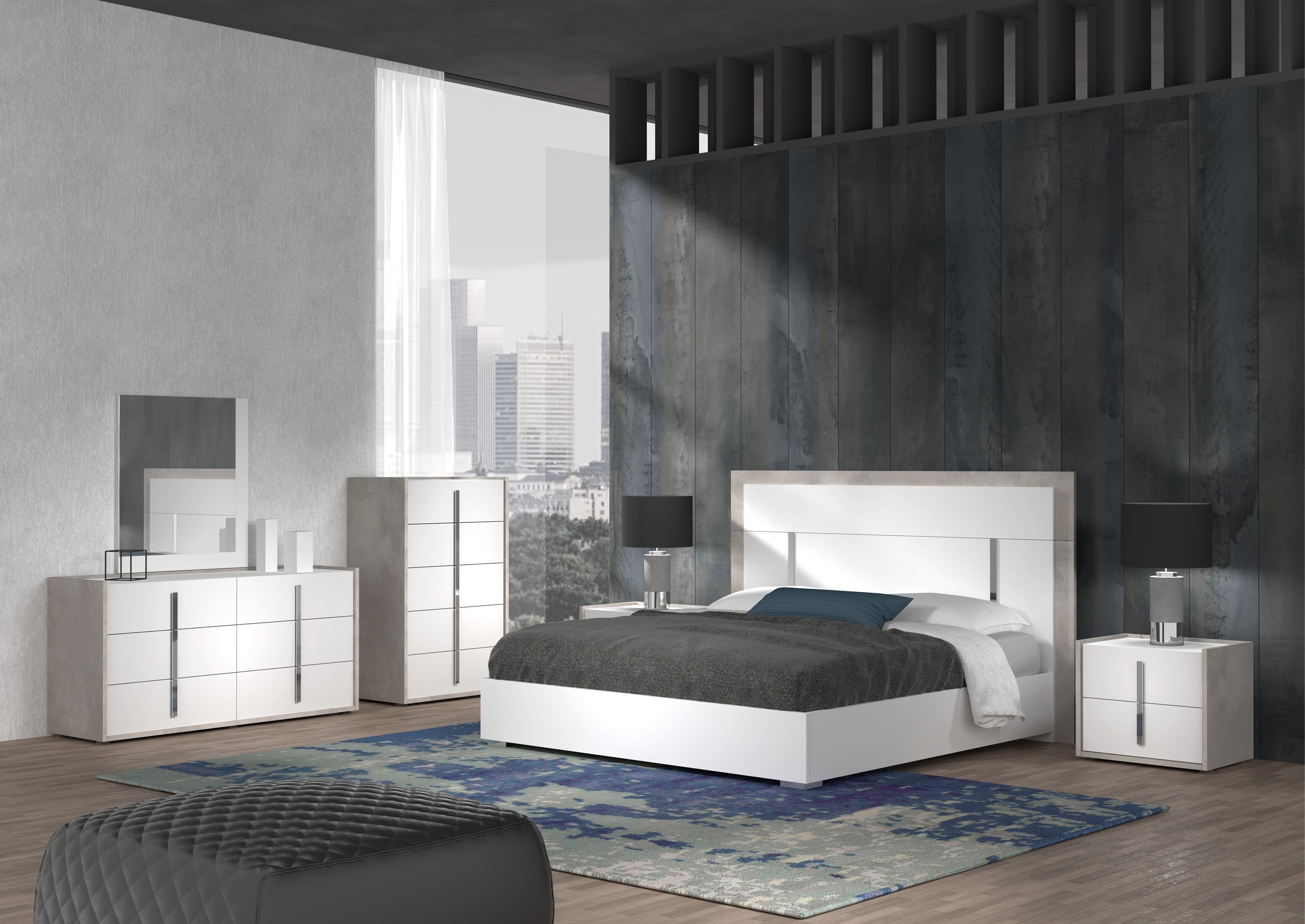 Ada Premium Wood Veneer Bedroom Set