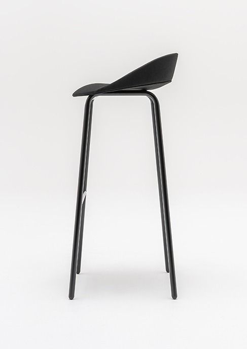 Team Fabric Office Visitor High Stool w/Metal Base