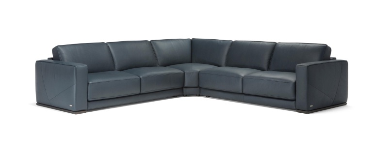Boston Fabric/Leather L-Shaped Sectional Sofa