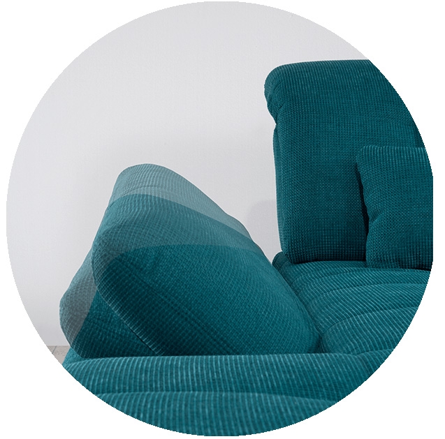 Alpine Fabric U-Shaped Sectional Sofa with Sleeper & Storage, Right Facing Armless Chair